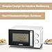 SEVERIN Mikrowelle Solo, zum Auftauen und Erhitzen, Mikrowellengerät mit Drehteller für gleichmäßige Wärmeverteilung 17 L, Weiß /Edelstahl, MW 7885