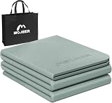 ヨガマット 折りたたみ 幅広 6mm トレーニングマット ストレッチマット 軽量 初心者 TPE素材 183×61×0.6cm ストレッチマット コンパクト 滑り止め トラベル 持ち運び用収納袋付き ピラティス/ヨガ/ホットヨガ/ストレッチ/マッサージ/筋トレ YJD (みどり)