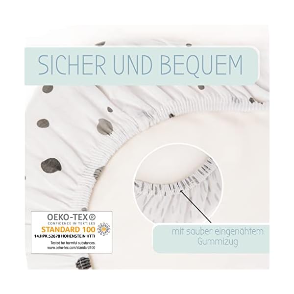 mimaDu® Premium Spannbettlaken Kinderwagen, Baby Spannbetttuch, Stubenwagen Bezug, Kinderwagen Matratzenbezug, Bettlaken… – Bild 4