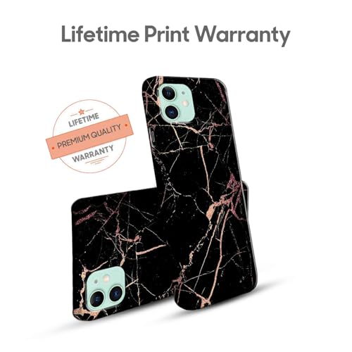 Image of COLORflow Back Cover Compatible with iPhone 11 | Beautiful Black Golden Marble | Designer Printed Hard CASE Bumper Back Cover Compatible with iPhone 11
