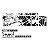 LOFEI キーキャップ 130キー カスタム キーキャップ PBT キーキャップ 侧刻 Cherry MX Gateronスイッチ 60%、65％、70％、100％メカニカルキーボード用 (black, 玛其玛A)