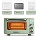 BUYDEEM T103 Countertop Toaster Oven 12QT, No Pre-Heat Needed, 7 Cooking Modes, Retro Mini Toaster Oven with Grill Rack and Baking Tray, Cozy Greenish