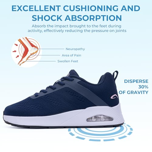 Image of MEHOTO Womens Wide Toe Box Shoes Walking Sneakers with Arch Support Fashion Tennis Shoes for Swelling Bunion Plantar Fasciitis