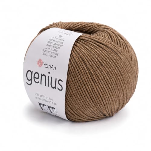 Image of YarnArt Genius Soft Cotton Blend Yarn, 1 Pack (1.76 oz / 174 Yds)