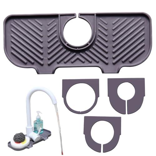 NASSMOSSE Faucet Mat for Kitchen Sink 11x4in PET Faucet Mat