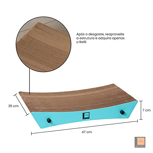 Gatomoderno Arranhador para Gatos de Papelão Kraft, Cama para Gatos, Brinquedo para Gatos, Modelo Br