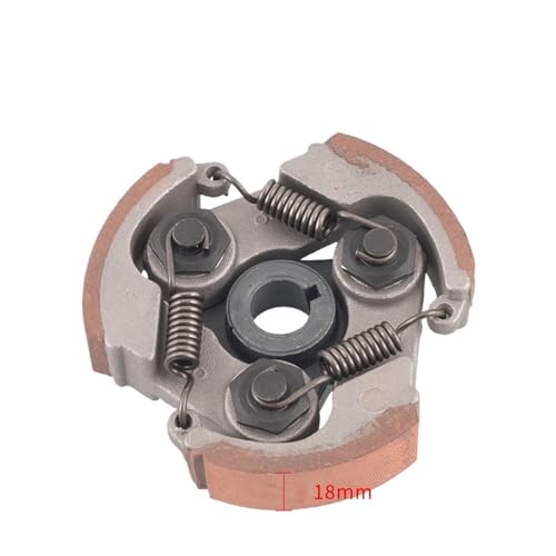 49cc 47cc Motorcycle Clutch Parts Compatible Four Wheel ATV Small Engine Off-road Vehicle Brake Pad Two-stroke Mini Universal(Red without groove)