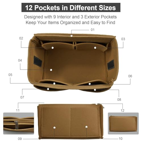 Image of Purse Organizer Insert, Handbag & Tote Organizer, Bag in Bag, Perfect for Speedy Neverfull and More