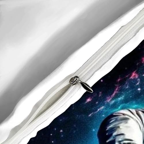 Parure de lit microfibre astronaute housse de couette space theme ado lit simple - 6