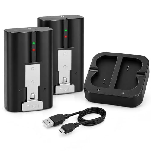 BolidTec 2-Pack 6040mAh Replacement Battery Charger for Ring Doorbell 2/3/3 Plus/4 Spotlight & Stick Up Cam
