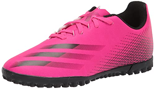 adidas X Ghosted.4 Turf Soccer Shoe, Shock Pink/Black/Black, 3 US Unisex Little Kid