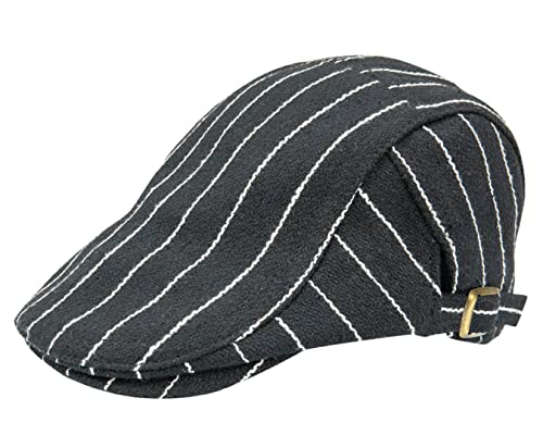 FORUHOO Casquette plate Newsboy Gatsby pour enfant - Noir - Taille 52 Cover