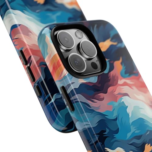 Coque iPhone 16 Pro Max vagues multicolores pour sublimer votre style quotidien - 2