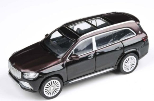 PAR 65304 1:64 Maybach GLS (RHD) Diecast Model Replica in Obsidian Black/Red