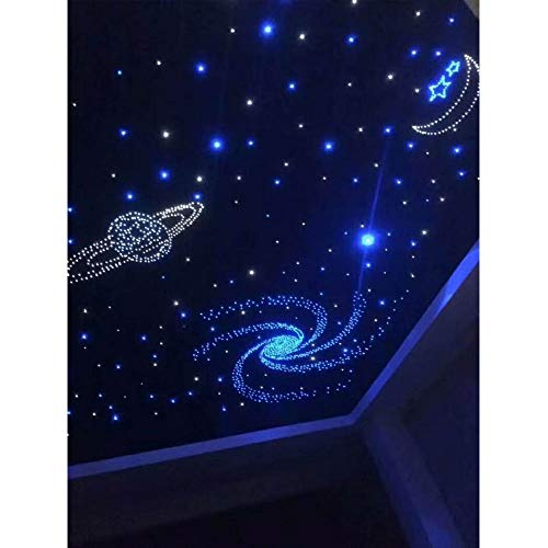 AZIMOM PMMA Plastic 100pcs 0.03in9.8ft End Glow Fiber Optic Cable Strands Roll for Star Sky Ceiling All Kind LED Light Engine Driver