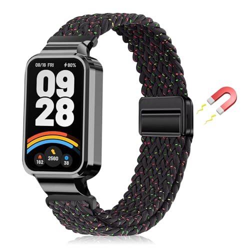 [LanQii] �o���h �p�� Xiaomi Smart Band 9 Active/�p�� Xiaomi Redmi Smart Band 3 �Ή� �o���h �����x���g �i�C���� �o���h �҂ݍ��� ���C�z�����t�� �X�|�[�c�p �e�͐� �������i�K���� �_��