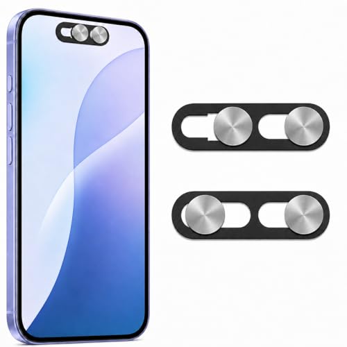 Protecteur d'appareil photo avant iPhone 16 Pro Max anti espion compatible Face ID en lot de 2