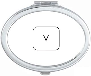 Keyboard Symbol V Art Deco Gift Fashion Mirror Portable Fold Hand Makeup Double Side Glasses