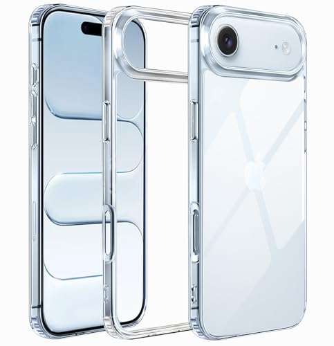 Image of Amozo for iPhone 17 Air Back Case Cover | Ultra Hybrid Transparent Camera and Drop Protection Back Case Cover for iPhone 17Air - (Polycarbonate|Clear)