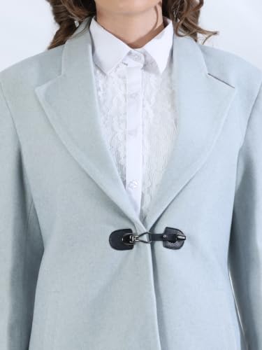 Image of PLAGG Women's Notched Lapel Long Overcoat