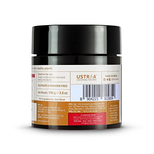 Ustraa Beard Softener - 3.5Oz - Softens And Nourishes Your Beard, No Parabens, No Petrolatum, Long Lasting Moisturization And Shine To Fix Your Coarse Facial Hair, Itch-Free Beard, Easy-To-Manage Beard #TOP7
