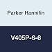 Parker Hannifin V405P-6-6 Brass Truck Valve with Round Handle, 3/8" Female Thread x 3/8" Male Thread