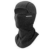 [ROCKBROS] バラクラバ 冬用 目出し帽 ネックウォーマー 防寒 保温 裏起毛 息苦しくない ストレッチ フェイスマスク スキー スノーボード バイク サイクリング メンズ(ダークグレー)