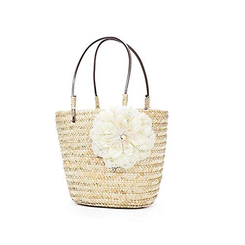 Sac à main pour femme avec poignée en paille - Style bohème - Pour le travail, la plage, les vacances, 1, 1 Cover