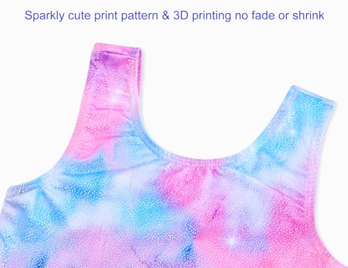 Image of Domusgo Gymnastics Leotards for Girls Sparkly One Piece Biketard Size 1-10Y