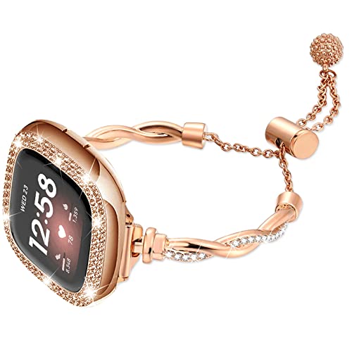 �L���L���o���h Fitbit Versa 4/Sense Fitbit Versa 3/Sense 2�Ή� ���C���X�g�[���t���_�u���c�C�X�g���^���o���O���u���X���b�g (Fitbit Versa 4/Sense 2 ���[�Y�S�[���h)