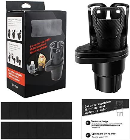 Car Cup Holder Expander 2 In 1 Vehicle Mounted Adjustable Cup Holder 360° Rotating Car Drink Holders Multifunctional Van Cup Holder For Water Bottle Coffee Cup Phone Drinks Storing Items