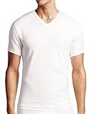 Calvin Klein Men's Cotton Stretch Multipack V Neck T-Shirts, White, Large, Pack of 2