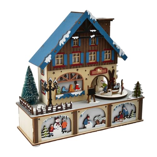 SELVFZ Caja musical vintage hecha a mano, caja de música de madera, decoración navideña para niños, adultos, cumpleaños, San Valentín, regalo de música