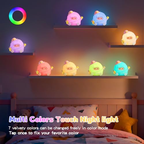 Lámpara nocturna recargable con control táctil de silicona miniatura 2
