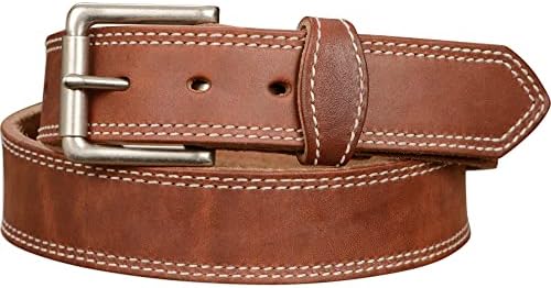 Bullhide Belts Mens Leather Belt for Work, Casual, Dress, 1.50" Wide, Tan, 48"