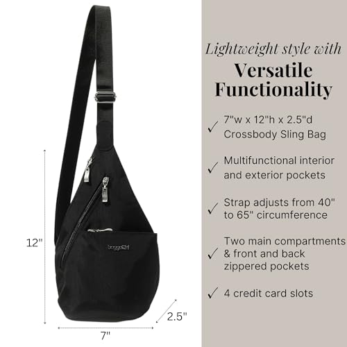 Baggallini Mini Sling - 12x7 Sling Crossbody Bag Backpack with Adjustable Shoulder Strap3
