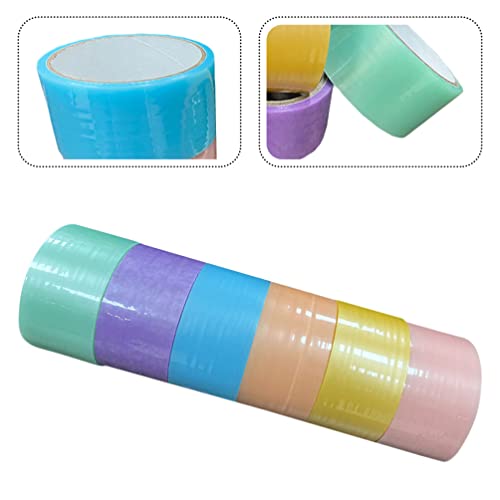 TOYANDONA 6 rolos de fitas adesivas fitas coloridas fitas pegajosas DIY Fitas de bola pegajas de fid