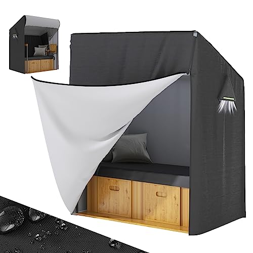 MOZMY Strandkorb Abdeckung Wasserdicht, Strandkorb Schutzhülle...