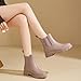 WOWSTICK Women’s Ankle Rain Boots Waterproof Lightweight Slip Resistant Fashion Garden Booties, 312 Brown 40