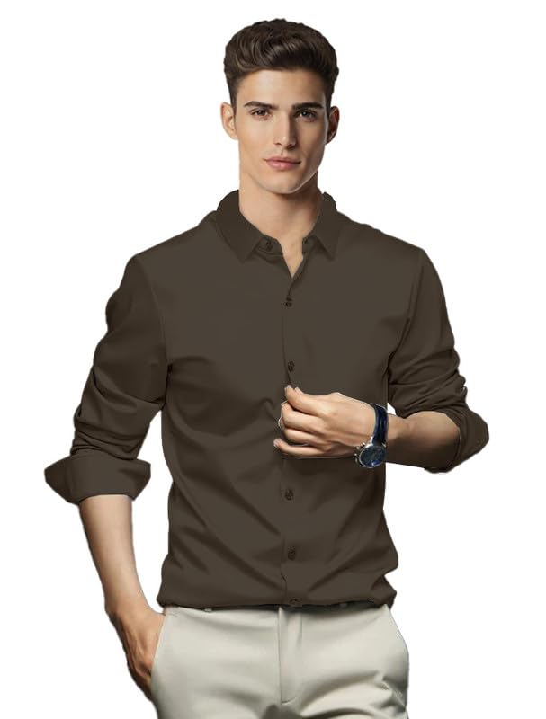Image of BE ACTIVE Satin Shirt for Men|| Lycra Satin Shirts for Men|| Party Shirts for Men