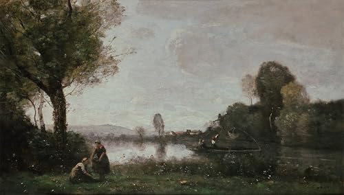Cuadro en lienzo del Sena en Chatou de Corot para decoración de pared de 60x90cm