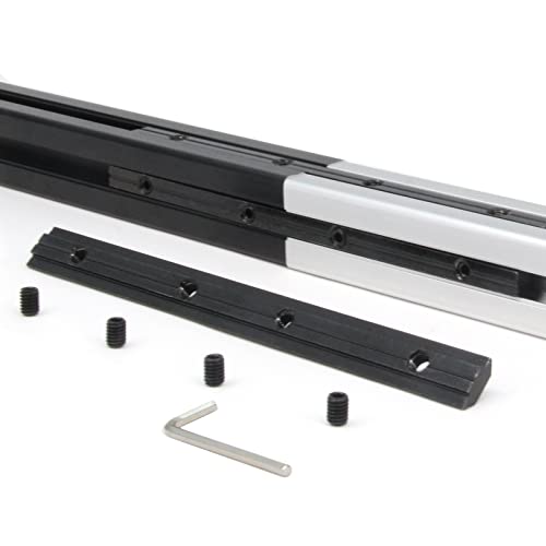 Zeberoxyz 4pcs Black Straight Line Connector Length 7.1inch Joint Bracket with M6 Screws for 3030 Series T Slot 8mm Aluminum Extrusion Profile (3030 Series Straight Brackets-Black) - Image 4