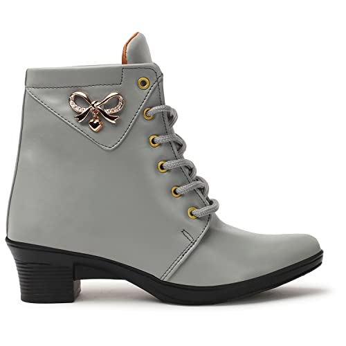 Image of KRAFTER Women's And Girls Classic Winter Suede velvet High heel Boots Casual, Outdoor and Holiday Outings