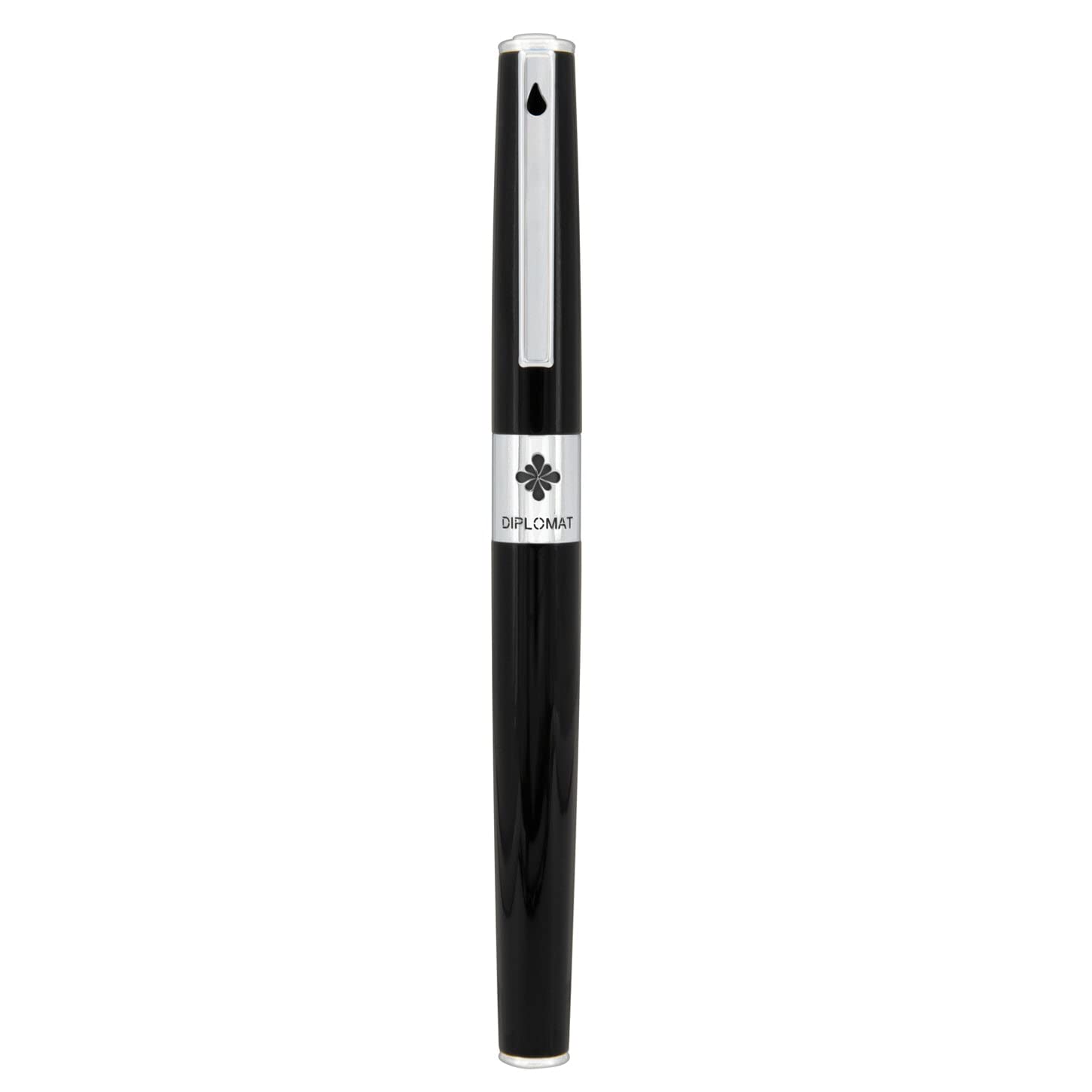 DIPLOMAT CLR Füllhalter Lack Schwarz/Federstärken: M/Füllfederhalter/Handgefertigt/mit Geschenkbox/Füllhalter Füller Fountain Pen