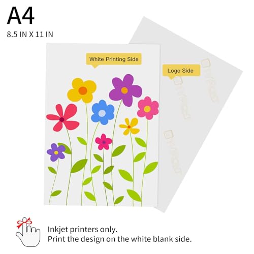 HTVRONT Heat Transfer Paper for T Shirts 20 Sheets, 8.5" X 11" Printable Heat Transfer Vinyl, Vivid Color & Durable Iron on Transfer Paper for Dark Fabric - Image 7