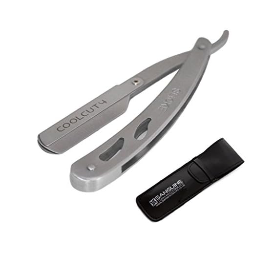 Shaving Razor/Cut Throat Razors/Shavette Razor (coolcut) + Free Blades & Pouch (Steel-r4)