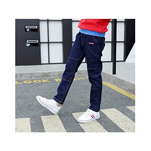 Boys Pull On Jean Elastic Waist Outdoor Casual Jogger Denim Pants4