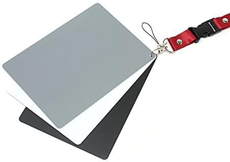 White Balance Cards 18% Gray Grey Card. Use for Video, DSLR and Film. Custom Calibration Camera Checker Cards. Premium Exposure Photography Card Set. Free Ebook Included + Instruction Guide