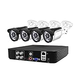 Compression vidéo : H.264 SystèMe De SéCurité Par CaméRa, Système de vidéosurveillance 4CH 5MP 1080P 720P AHD Kit de caméra 5 en 1 enregistreur vidéo système de Surveillance Kit de caméra de sécurité extérieure alarme par e-ma