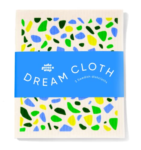 Who Gives A Crap Dream Cloths - Swedish Dishcloth for a More Sustainable Kitchen - Reusable Cloth that Replaces Kitchen Roll - Pack of 3